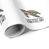 Vintage Schildpad Liefhebber Grappig Zee Schildpad Cadeaupapier (Rol Hoek)