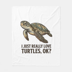 Vintage Schildpad Liefhebber Grappig Zee Schildpad Fleece Deken