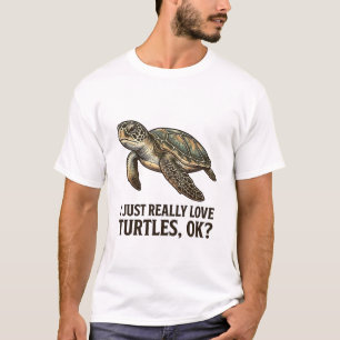 Vintage Schildpad Liefhebber Grappig Zee Schildpad T-shirt