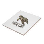 Vintage Schildpad Liefhebber Grappig Zee Schildpad Tegeltje (Zijkant)