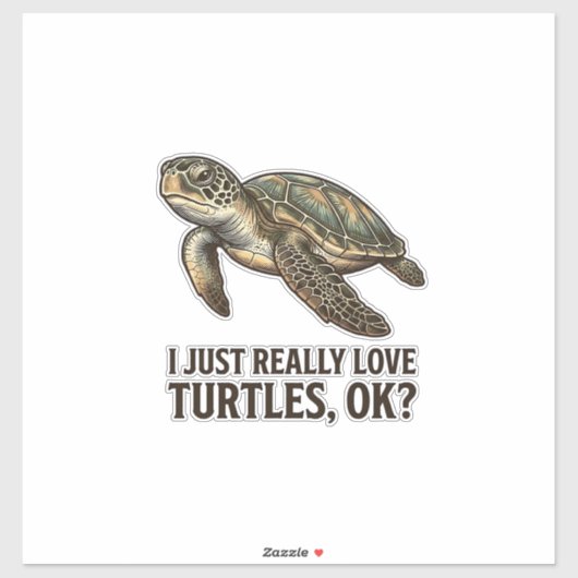 Vintage Schildpad Liefhebber Grappige Zee Schildpa Sticker (Vel)