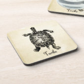 VINTAGE SCHILDPAD ONDERZETTER (Linkerzijde)