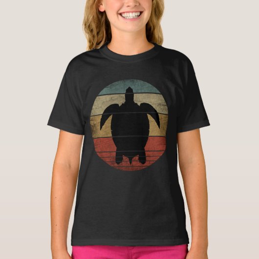 VINTAGE SCHILDPAD  T-SHIRT (Voorkant)