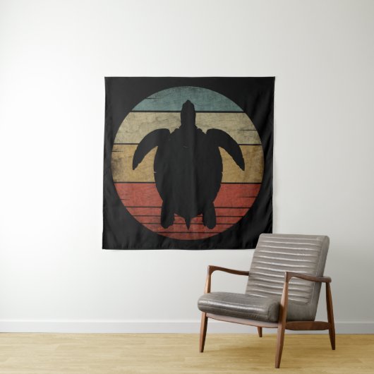 VINTAGE SCHILDPAD WANDKLEED (In situ)