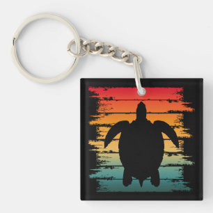 VINTAGE SCHILDPAD ZEEWEZEN REPTIEL SLEUTELHANGER