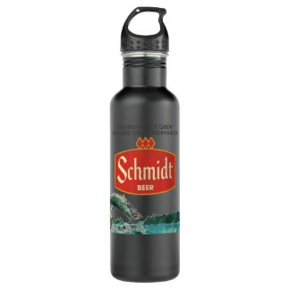 Vintage Schmidt Beer Retro Defunct Fishing Nature  Waterfles