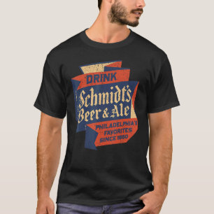 Vintage Schmidt's retrorrecet beer en le T-shirt