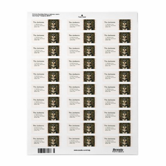 Vintage Schnauzer cute Etiket (Full Sheet)