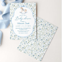 Vintage Schommelpaard Jongens Baby Shower 