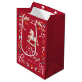 Vintage Schommelpaard Merry & Bright Cadeautas (Voorkant Gekanteld)