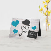 Vintage schoolbord! Vaderdag Kaart (Gele Bloem)