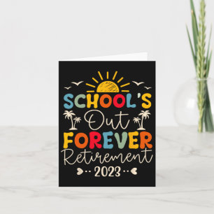 Vintage School's Out Voor Altijd Pensioen Leraar R Kaart