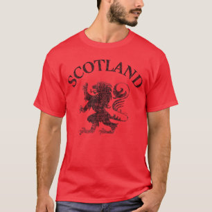 Vintage Schotse Leeuw Rampant Schotland Vlag rubgy T-shirt
