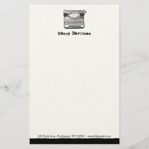 Vintage Schrijfmachine Gepersonaliseerde Briefpapier