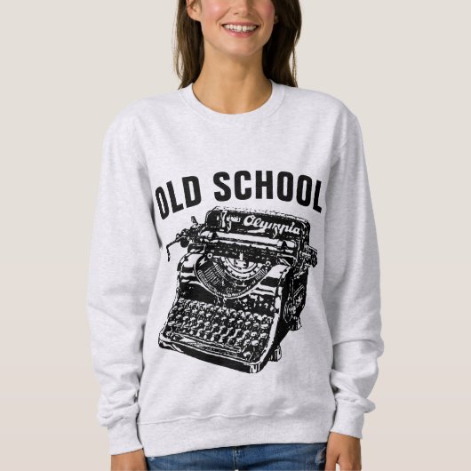 VINTAGE SCHRIJFMACHINE OUDERWETS T-shirts (Voorkant)