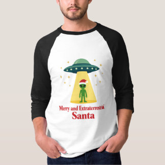 Vintage Sci Fi Alien Kerstmis UFO Voor Santa Fans T-shirt