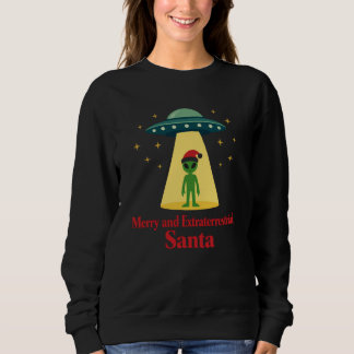 Vintage Sci Fi Alien Kerstmis UFO Voor Santa Fans Trui
