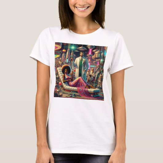 Vintage Sci-Fi Aliens T-shirt (Voorkant)