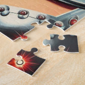Vintage Sci-fi Ruimtevaartster Meisje Legpuzzel (Zijkant)