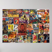 Vintage Science Fiction Movies Collage Poster (Voorkant)