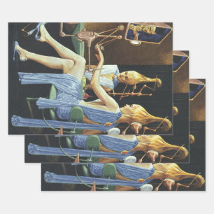 Vintage Science Fiction Schoonheidssalon Spa Manic Inpakpapier Vel