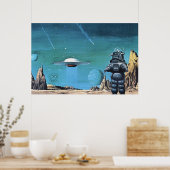 Vintage Science Fiction  UFO Poster (Keuken)