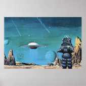 Vintage Science Fiction  UFO Poster (Voorkant)