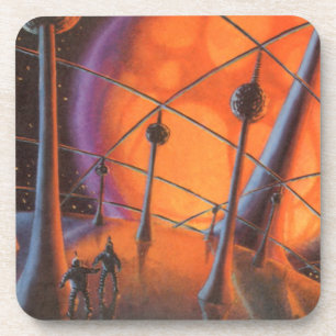 Vintage Sciencefiction, Oranje Zon en Buitenaardse Bier Onderzetter