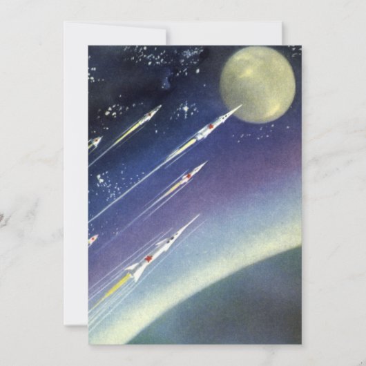 Vintage Sciencefiction-raketten in de ruimte per p (Voorkant)