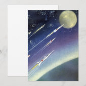 Vintage Sciencefiction-raketten in de ruimte per p (Voorkant / Achterkant)
