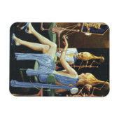 Vintage Sciencefiction Schoonheidssalon Spa Manicu Magneet (Horizontaal)