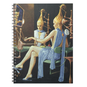 Vintage Sciencefiction Schoonheidssalon Spa Manicu Notitieboek