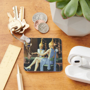 Vintage Sciencefiction Schoonheidssalon Spa Manicu Sleutelhanger
