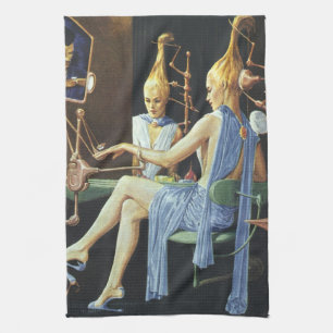 Vintage Sciencefiction Schoonheidssalon Spa Manicu Theedoek