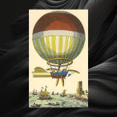 Vintage Sciencefiction Steampunk-hetenballon Poster