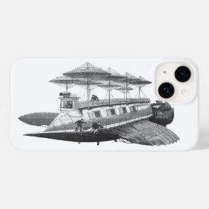 Vintage Sciencefiction Steampunk Luchtschip Eclips Case-Mate iPhone Case