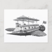 Vintage Sciencefiction Steampunk Luchtvaartuig Ecl Briefkaart (Voorkant)