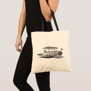 Vintage Sciencefiction Steampunk Luchtvaartuig Ecl Tote Bag