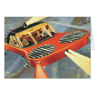 Vintage Sciencefiction Toekomstige Vliegende Auto