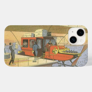 Vintage Sciencefiction Vliegtuig Helikopter Limous Case-Mate iPhone 14 Hoesje