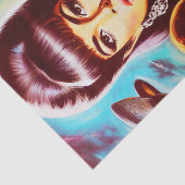 Vintage Sciencefictionvrouw Tissuepapier (Detail)