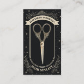 Vintage Scissors Hair Dresser Appointment Visitekaartje (Voorkant)