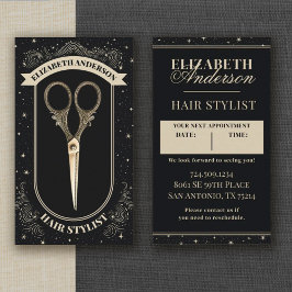 Vintage Scissors Hair Dresser Appointment Visitekaartje