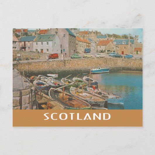 Vintage Scotland Crail Harbour Briefkaart (Voorkant)