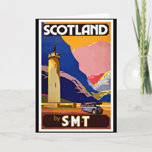 Vintage Scotland Travel Poster, Kaart
