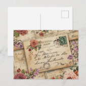 Vintage Scrapbook. Briefkaart (Voorkant / Achterkant)