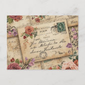 Vintage Scrapbook. Briefkaart (Voorkant)