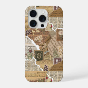 Vintage scrapbook collage esthetische telefoonhoes iPhone 15 pro case