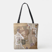 Vintage Scrapbook Junk Journal Collage Tote  Bag (Achterkant)