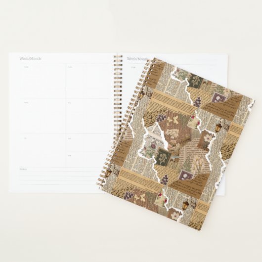 Vintage Scrapbook Junk Journal Esthetische Planner (Display)